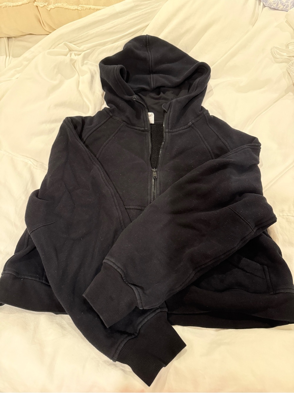 CRZ YOGA Black Full-Zip Hooded Jacket